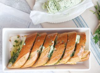 Baguette with GreenHerb Butter Recipe
