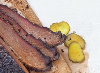 Mesquite-Smoked Coffee Chipotle Rubbed Brisket