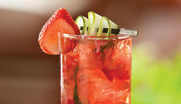 Strawberry Cucumber Cooler Cocktail