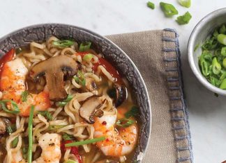 Gingery Broth with Shrimp