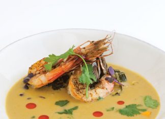 2016 Chefs to Watch - Chef Nathan Richard, Kingfish, Cushaw and Shrimp Curry Bisque with Mustard Greens