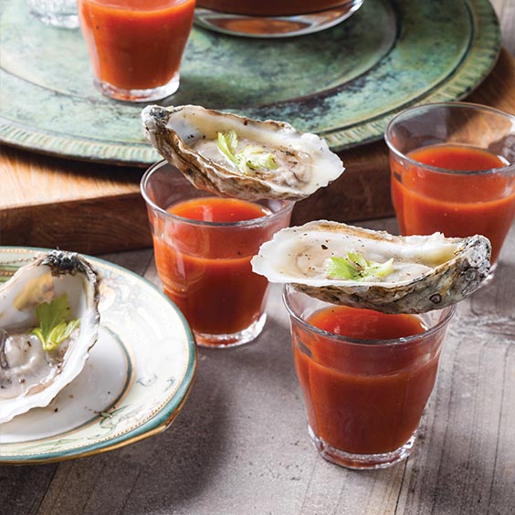 bloody mary oyster shooters