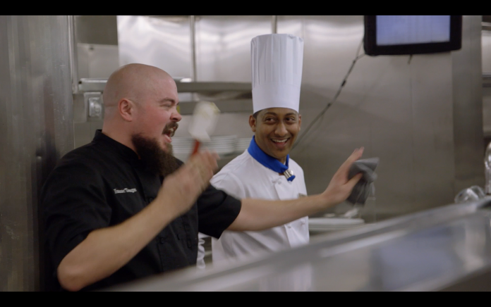 Isaac Toups and Chef RAJ