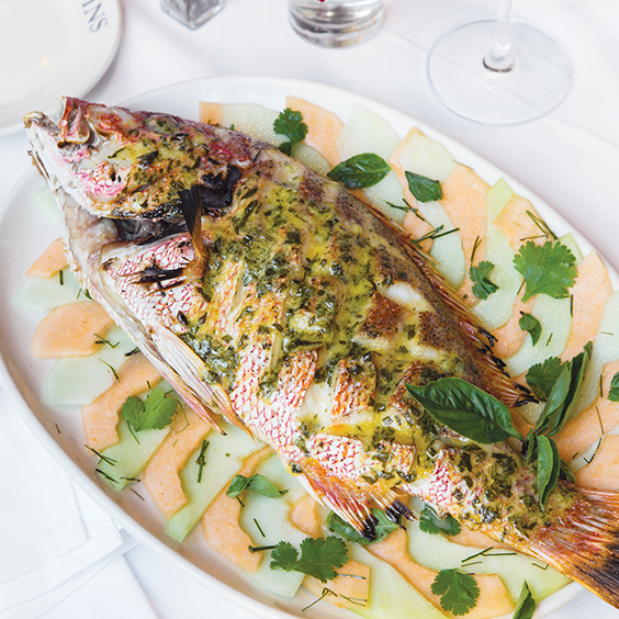 Whole Grilled Fish with Pineapple-Basil Glaze