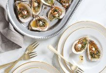 Baked Oysters with Herb Butter and Fried Shallots