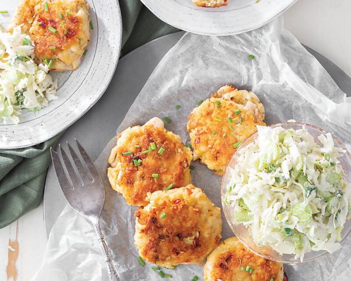 Grouper Cakes with Celery Slaw