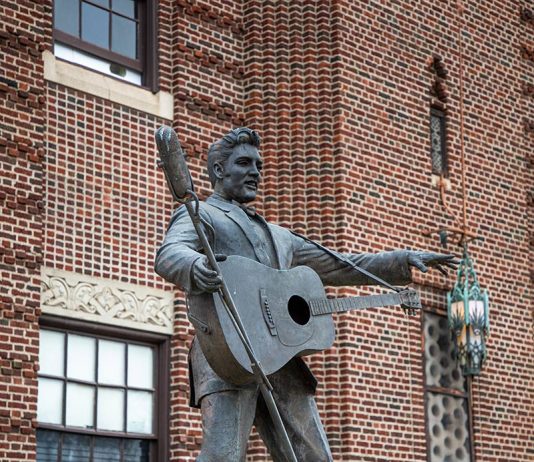 Shreveport’s Municipal Auditorium broadcasted Elvis Presley’s first television appearance in 1955.