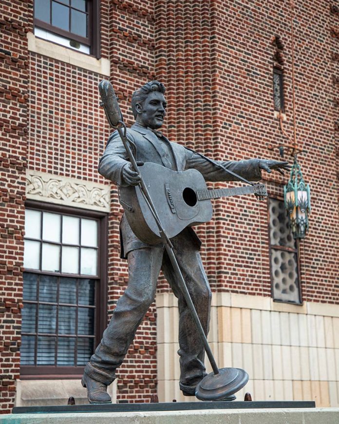 Shreveport’s Municipal Auditorium broadcasted Elvis Presley’s first television appearance in 1955.