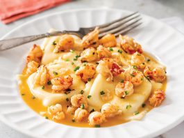 Four-Cheese Ravioli and Crawfish in Sherry Butter Sauce