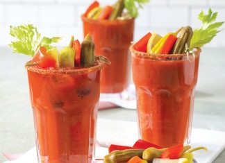 Roasted Red Pepper Bloody Marys