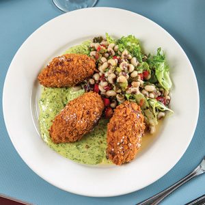 Smoked Fish Croquette with a Marinated Field Pea Salad