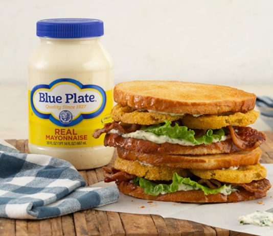 Fried Green Tomato BLT with Garlic-Herb Mayonnaise