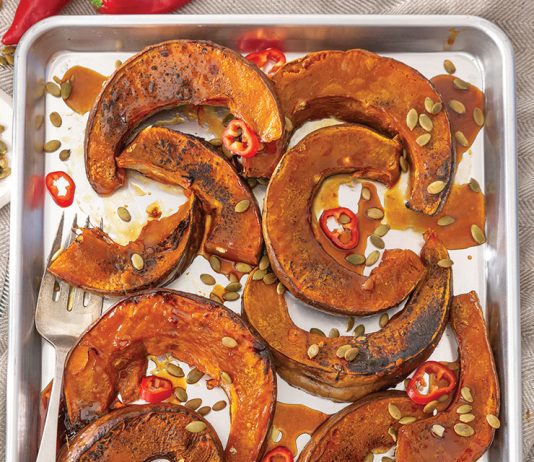Sweet and Spicy Cane Syrup-Roasted Pumpkin