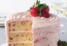 STRAWBERRY-ORANGE LAYER CAKE