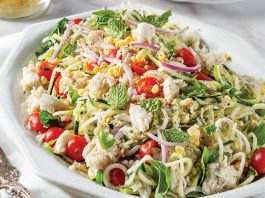 Zucchini-Crab Salad with Lemon-Herb Vinaigrette